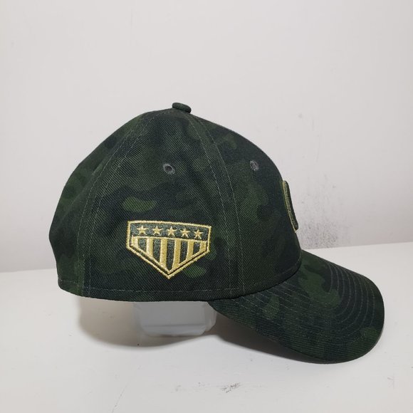 Chicago Cubs Hat Cap Fitted Small 7 1/8 Camo New Era Military Armed Forces MLB - Picture 6 of 11